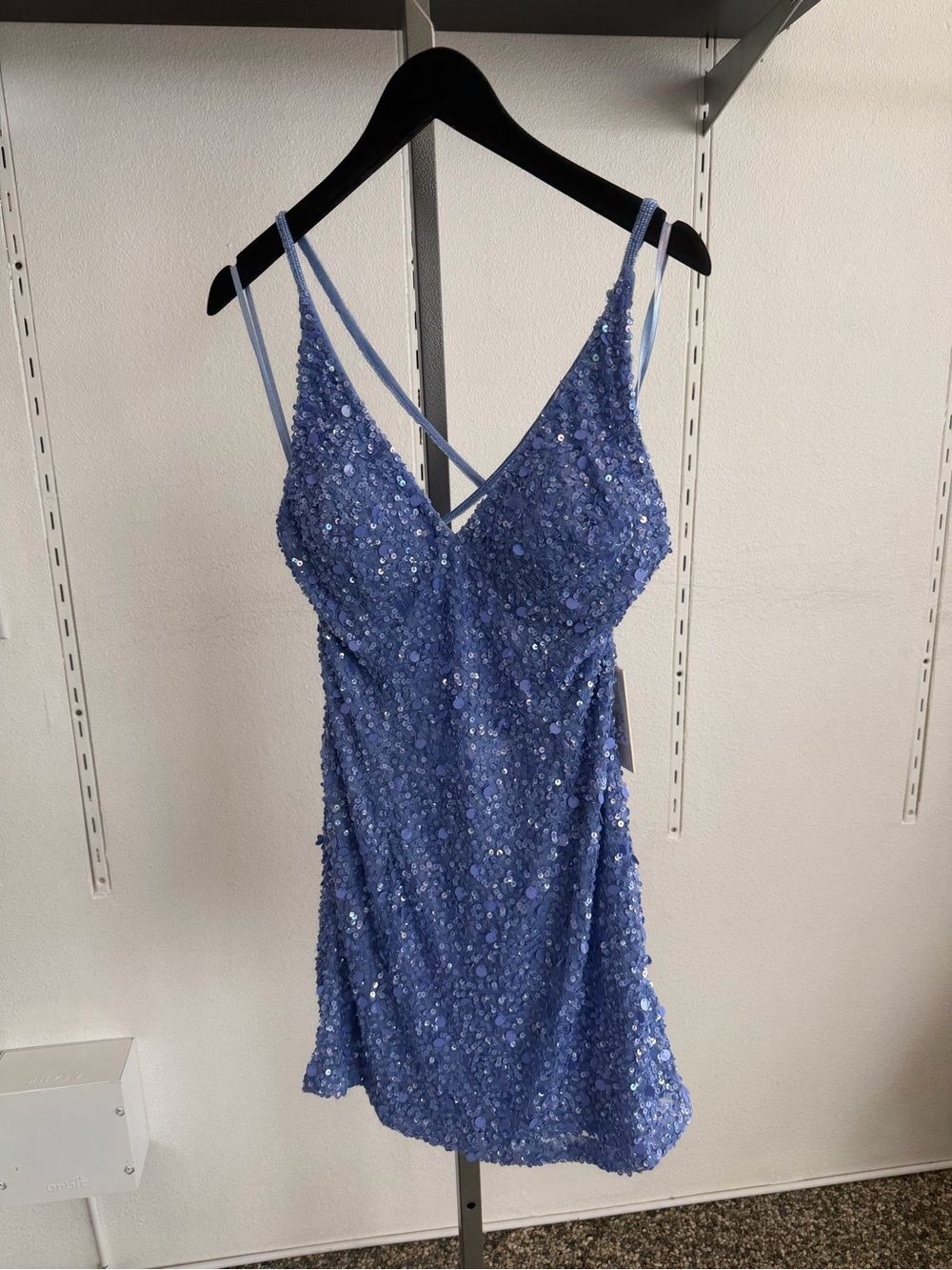 Alyce Paris Lavender Sequin Mini Dress
